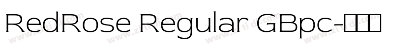 RedRose Regular GBpc字体转换
